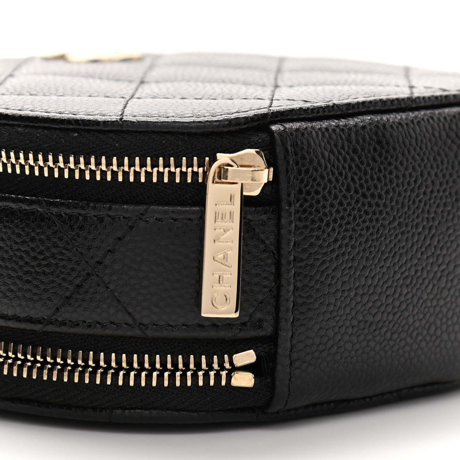 Chanel Caviar Quilted Round Handle With Care Vanity With Chain Black 11 of 14