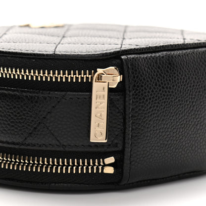 Chanel Caviar Quilted Round Handle With Care Vanity With Chain Black 11 of 14