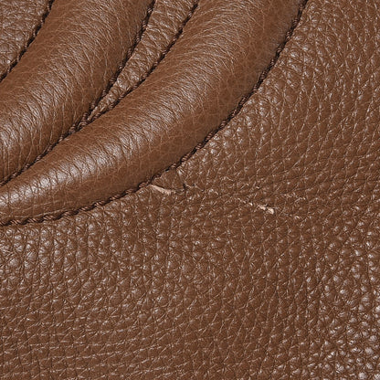 Gucci Pebbled Calfskin Medium Soho Chain Shoulder Bag Maple Brown 9 of 10