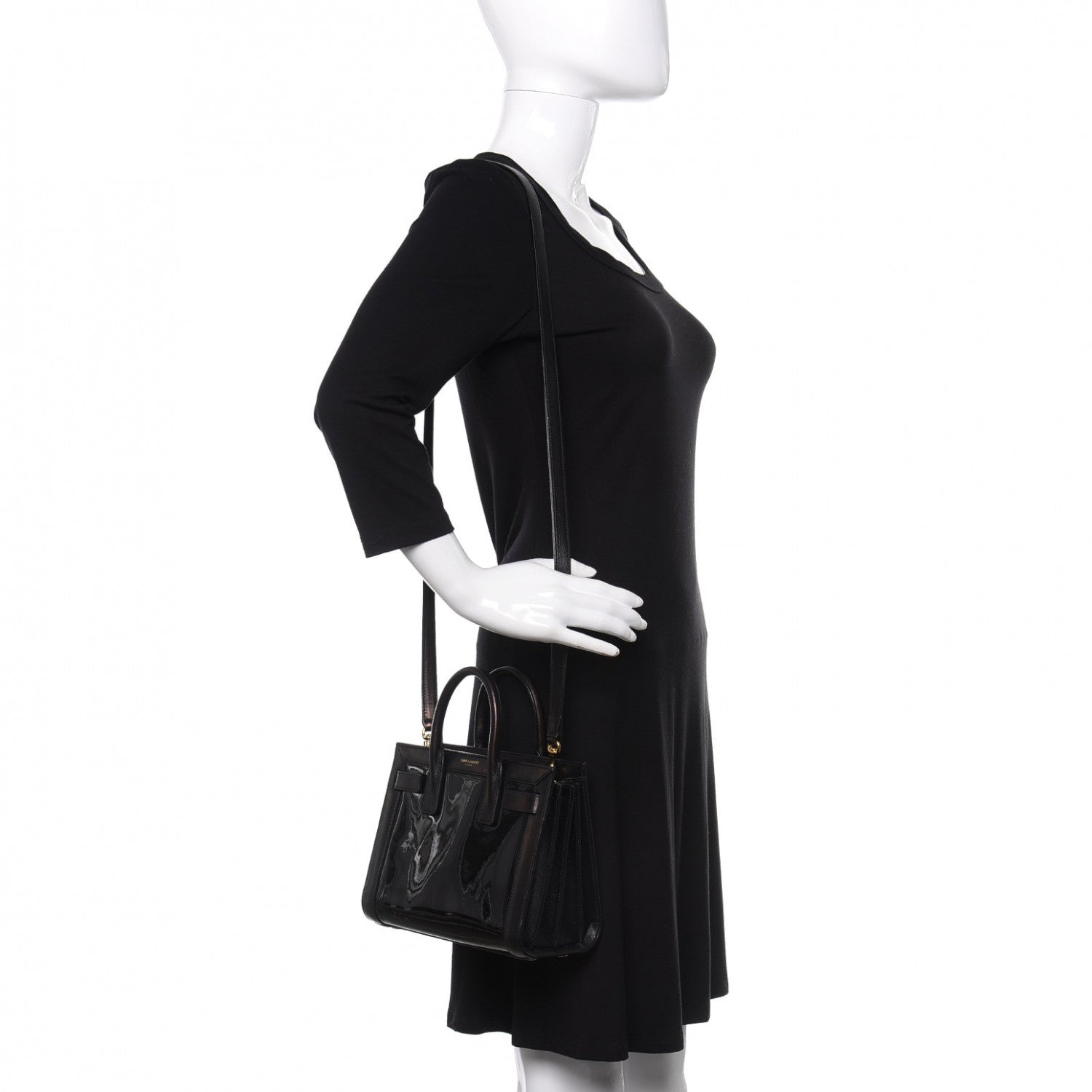 Saint Laurent Patent Calfskin Nano Sac de Jour Black 2 of 14