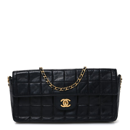 Chanel Lambskin East West Chocolate Bar Flap Black 1 of 10
