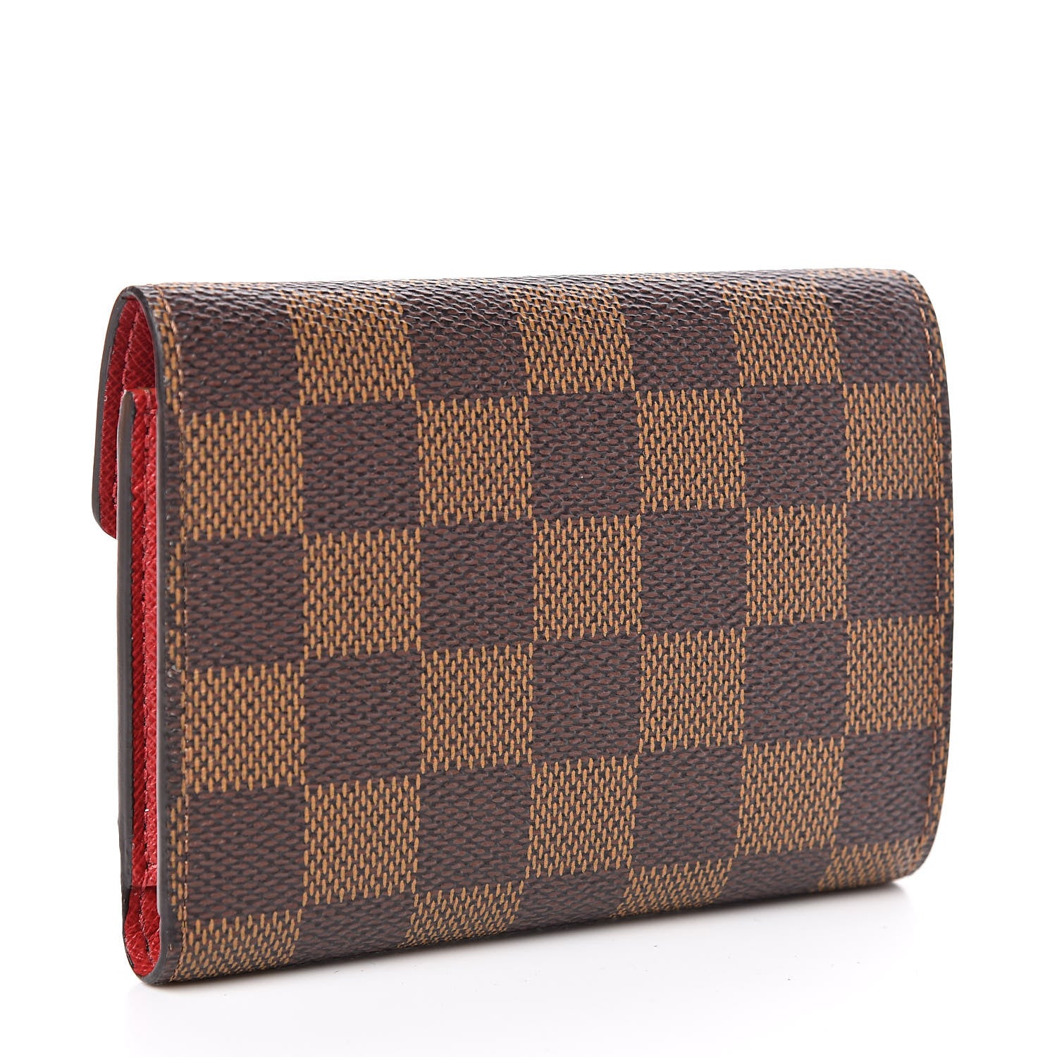 Louis Vuitton Damier Ebene Victorine Wallet Red 3 of 8