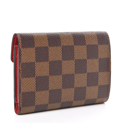Louis Vuitton Damier Ebene Victorine Wallet Red 3 of 8