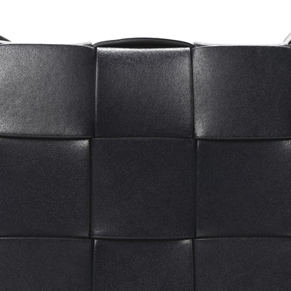 Bottega Veneta Lambskin Maxi Intreccio Small Cassette Crossbody Bag Navy Blue 7 of 9