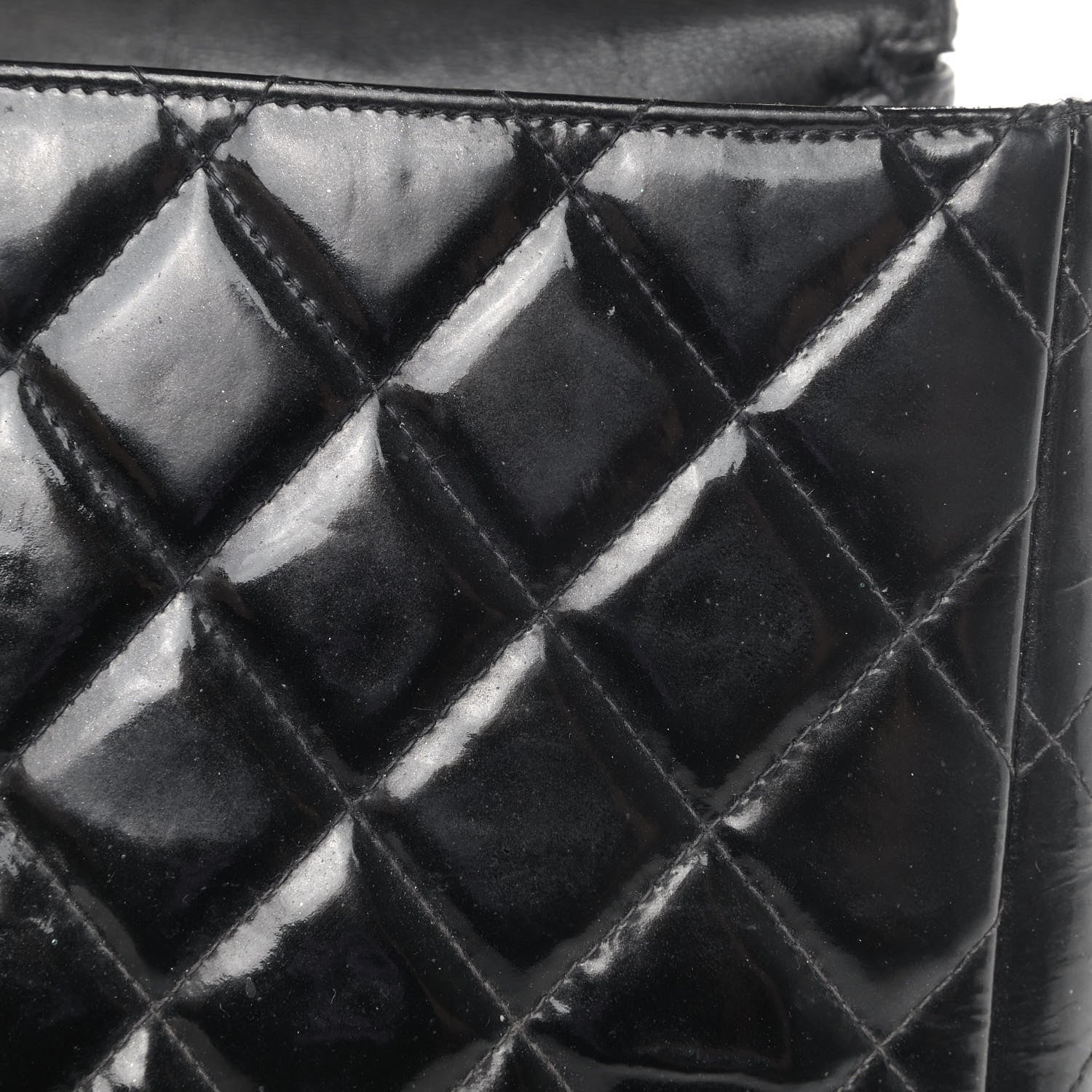 Chanel Patent Quilted XL Jumbo Single Flap Black 12 of 15