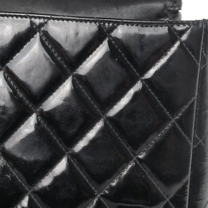 Chanel Patent Quilted XL Jumbo Single Flap Black 12 of 15
