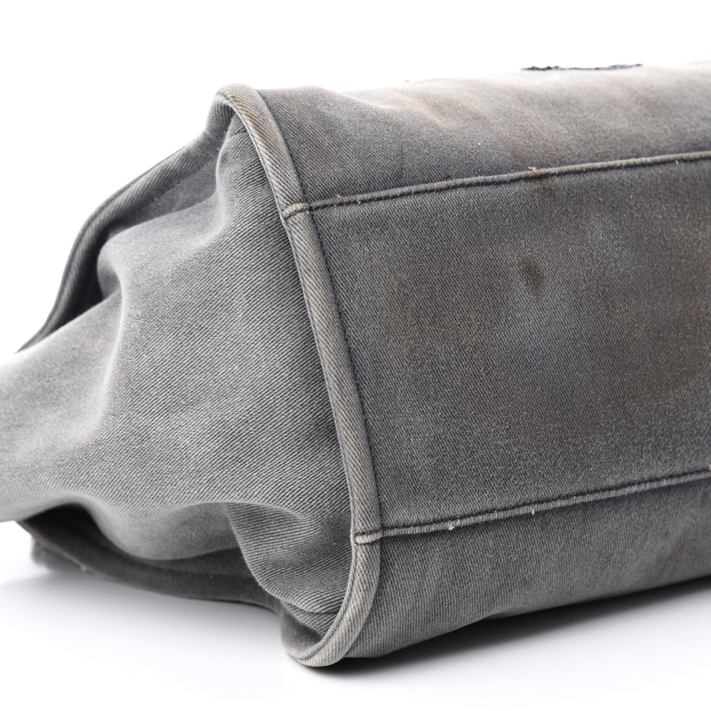 Canvas Sequin Medium Deauville Tote Charcoal