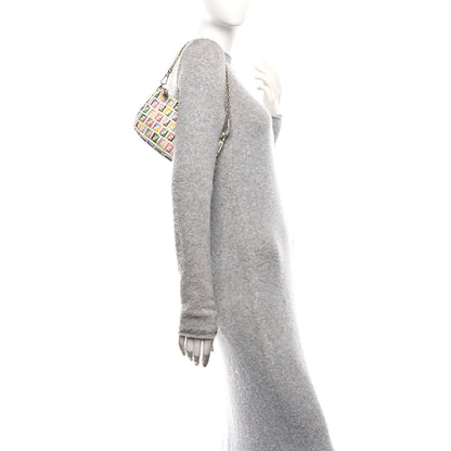 Fendi Zucchino Spalmati FF Multicolor Pochette White Multicolor 2 of 10