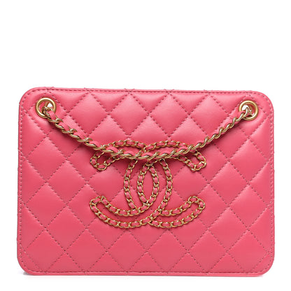 Chanel Calfskin Quilted CC Small Once Upon A Time Tote Pink 1 of 8