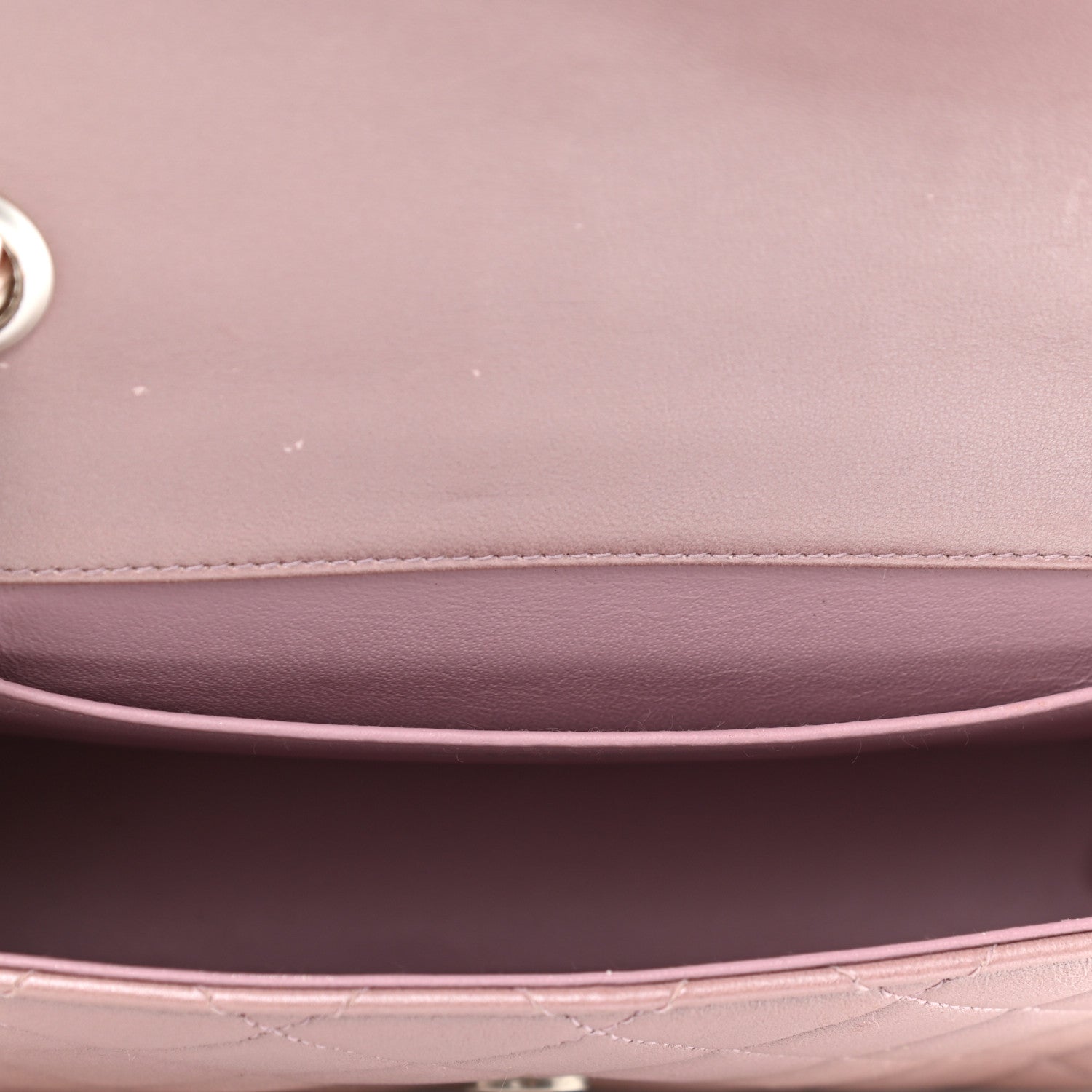 Chanel Metallic Lambskin Quilted Extra Mini Rectangular Flap Pink 5 of 19