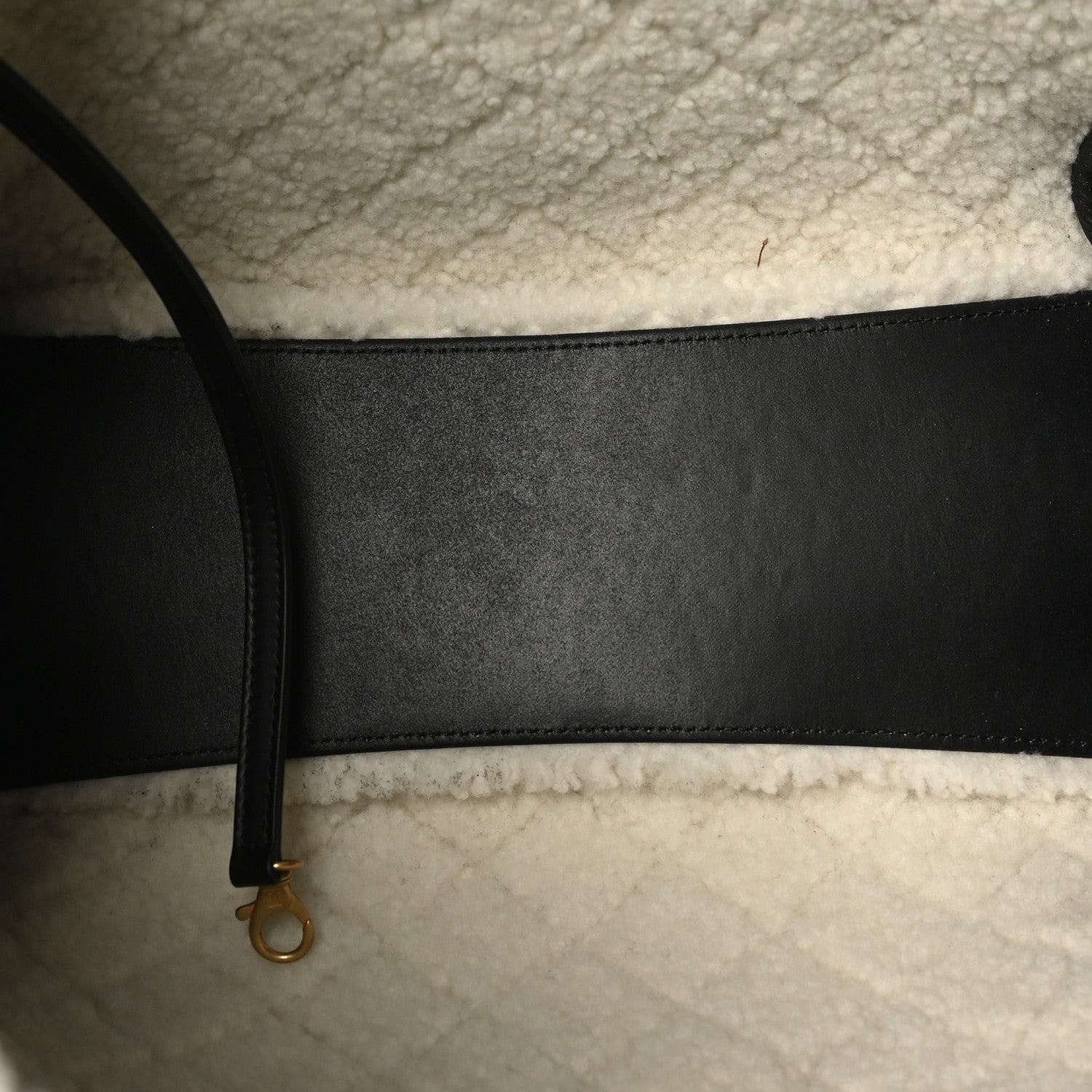 Chanel Crumpled Sheepskin Shearling Quilted Medium Chanel 25 Handbag Black White 6 of 11