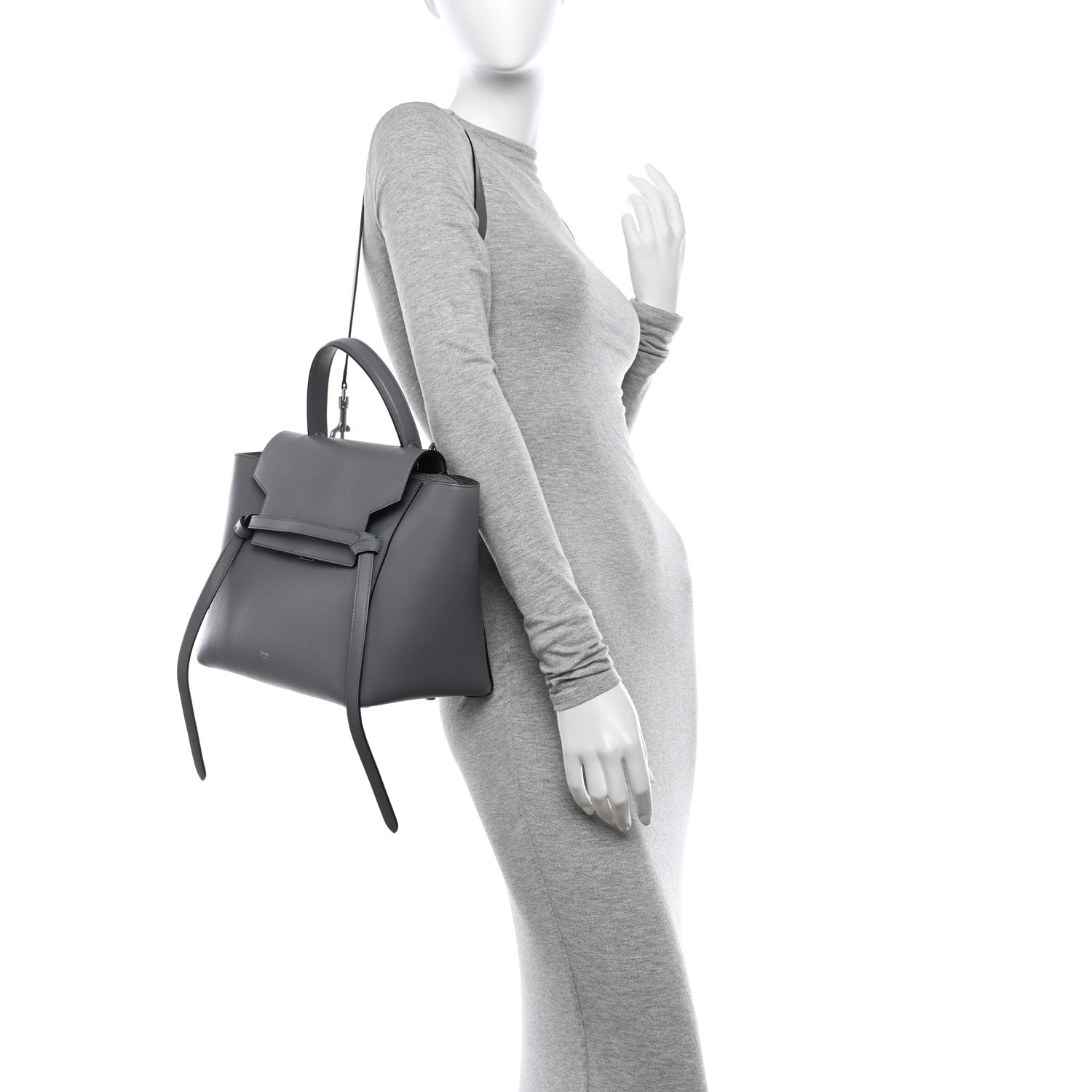 Celine Smooth Calfskin Mini Belt Bag Storm 2 of 15