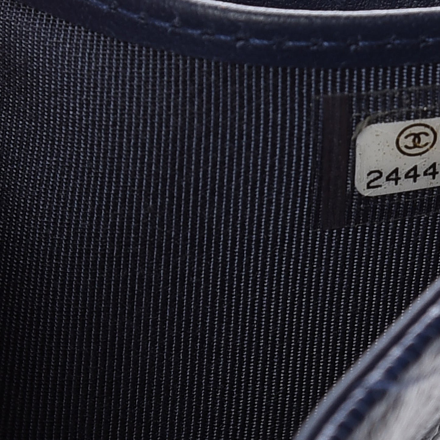 Caviar Quilted Compact Flap Wallet Navy