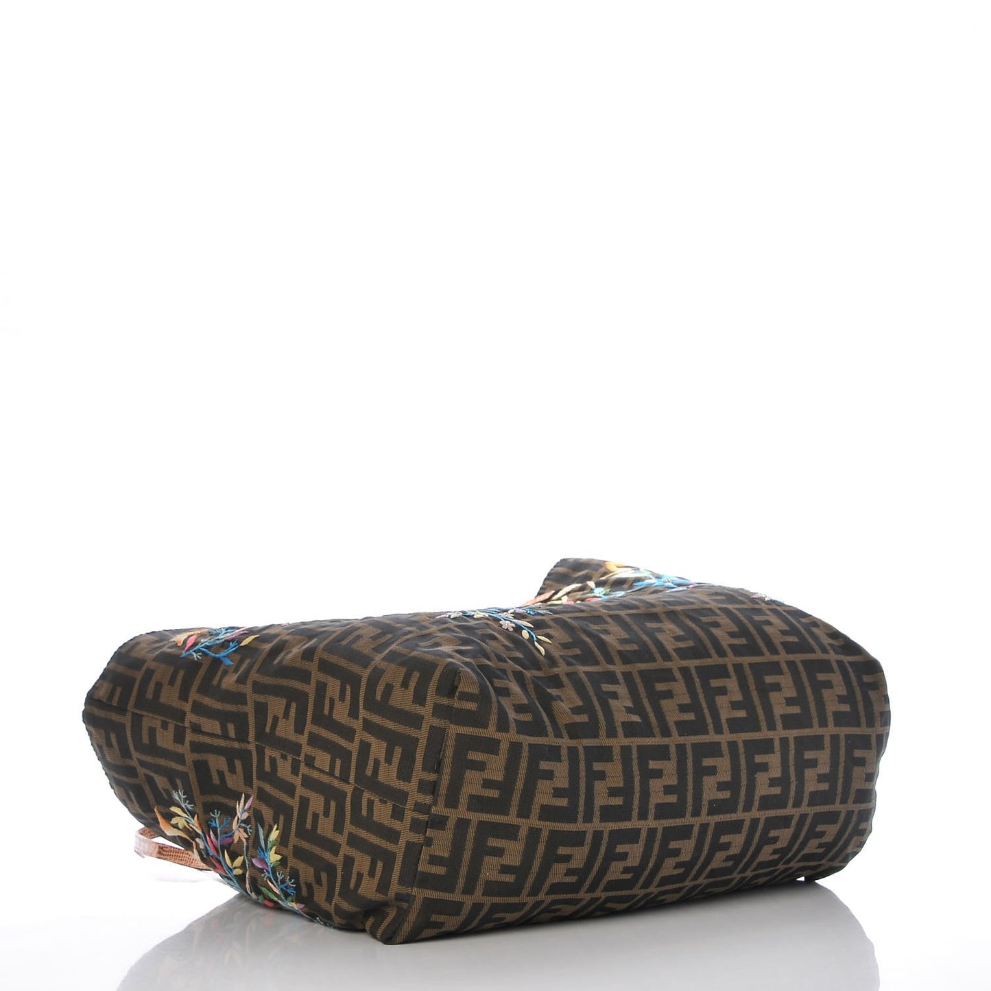 Lizard Zucca Embroidered Large Tote Tobacco Multicolor