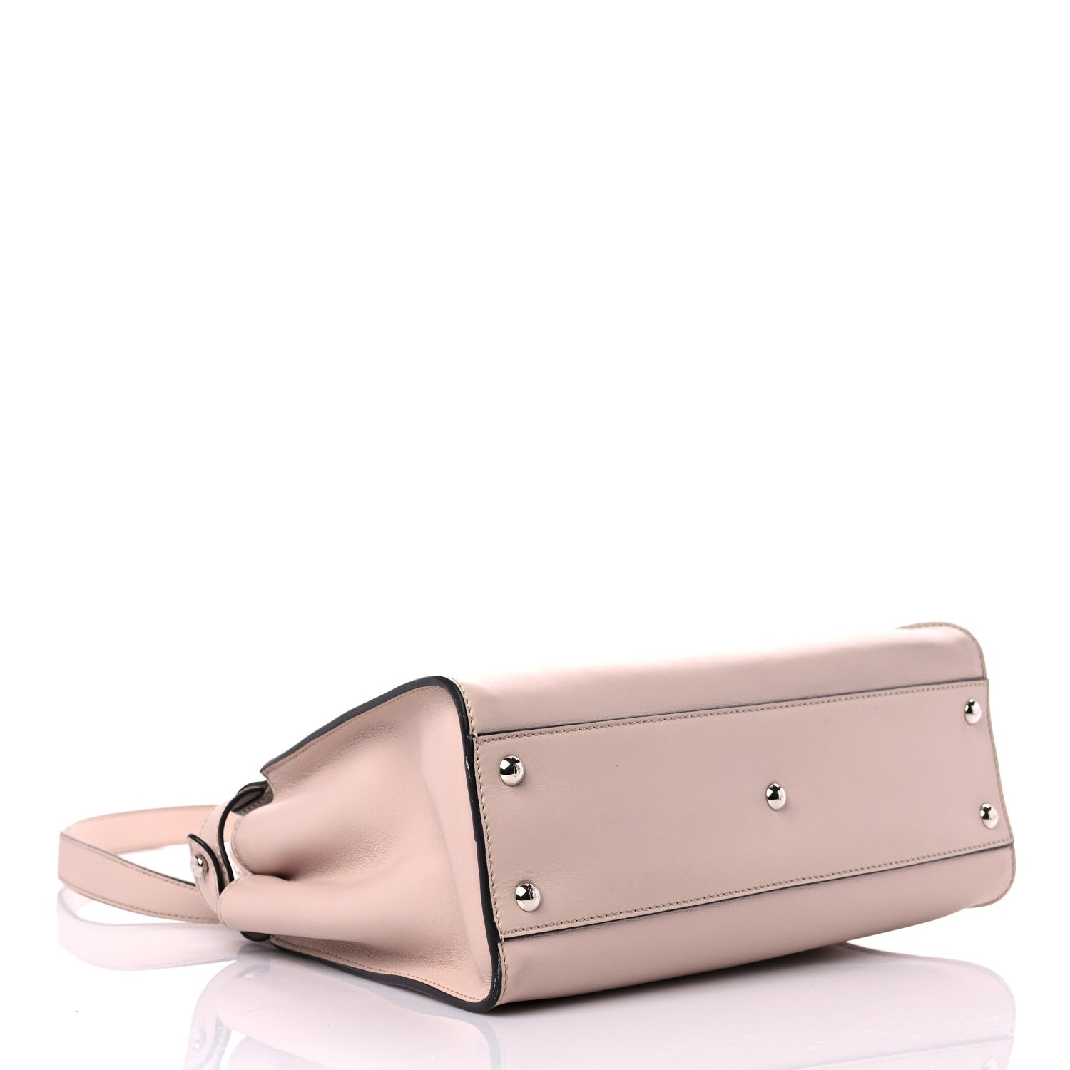 Fendi Vitello Seta Shiny Nappa Medium Peekaboo Iconic Satchel Soap Opale 4 of 19