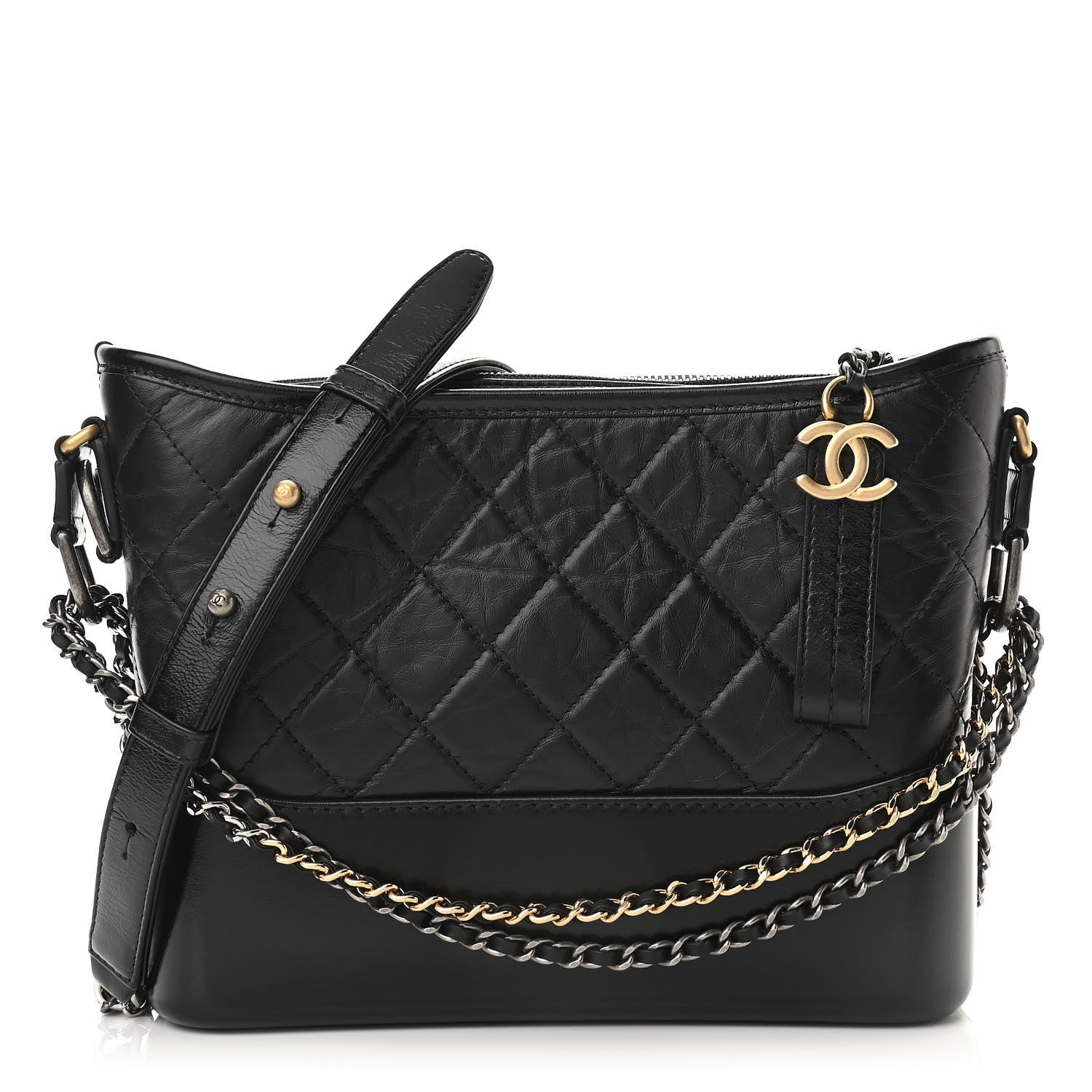 Chanel Aged Calfskin Medium Gabrielle Hobo Black 1 of 11