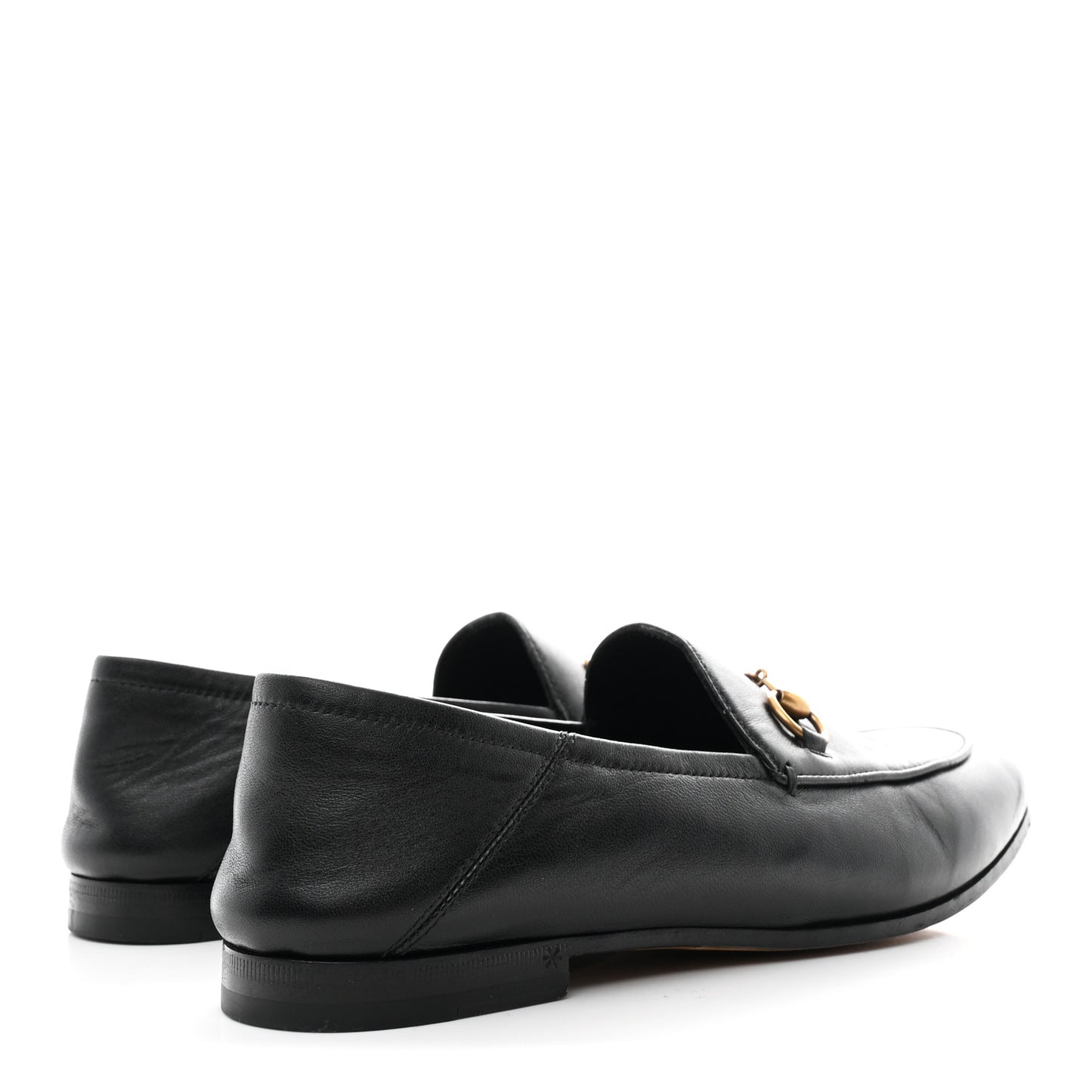 Lambskin Womens Brixton Horsebit Loafers 37.5 Black