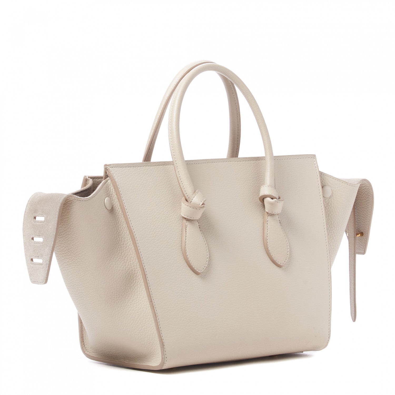 Celine Crisped Calfskin Mini Tie Knot Tote Chalk 2 of 7