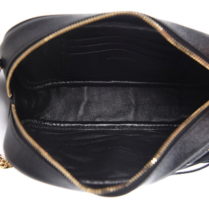 Saint Laurent Grain De Poudre Matelasse Monogram Mini Lou Camera Bag Black 5 of 10