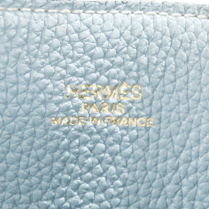 Hermes Taurillon Clemence Double Sens 36 Reversible Tote Bleu Lin Bleu Obscur 6 of 10