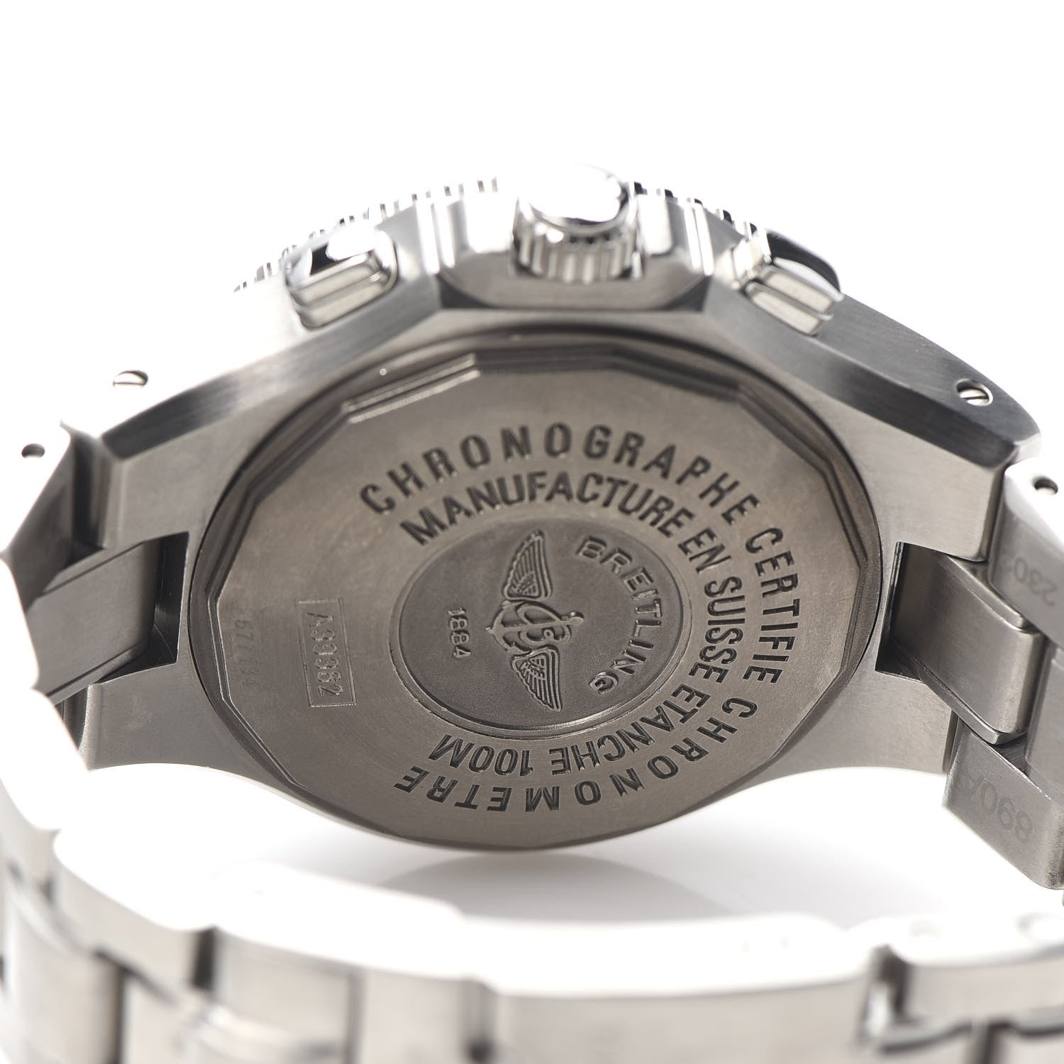 Breitling Stainless Steel 45mm Hercules Chronograph Automatic Watch Blue A39362 5 of 6