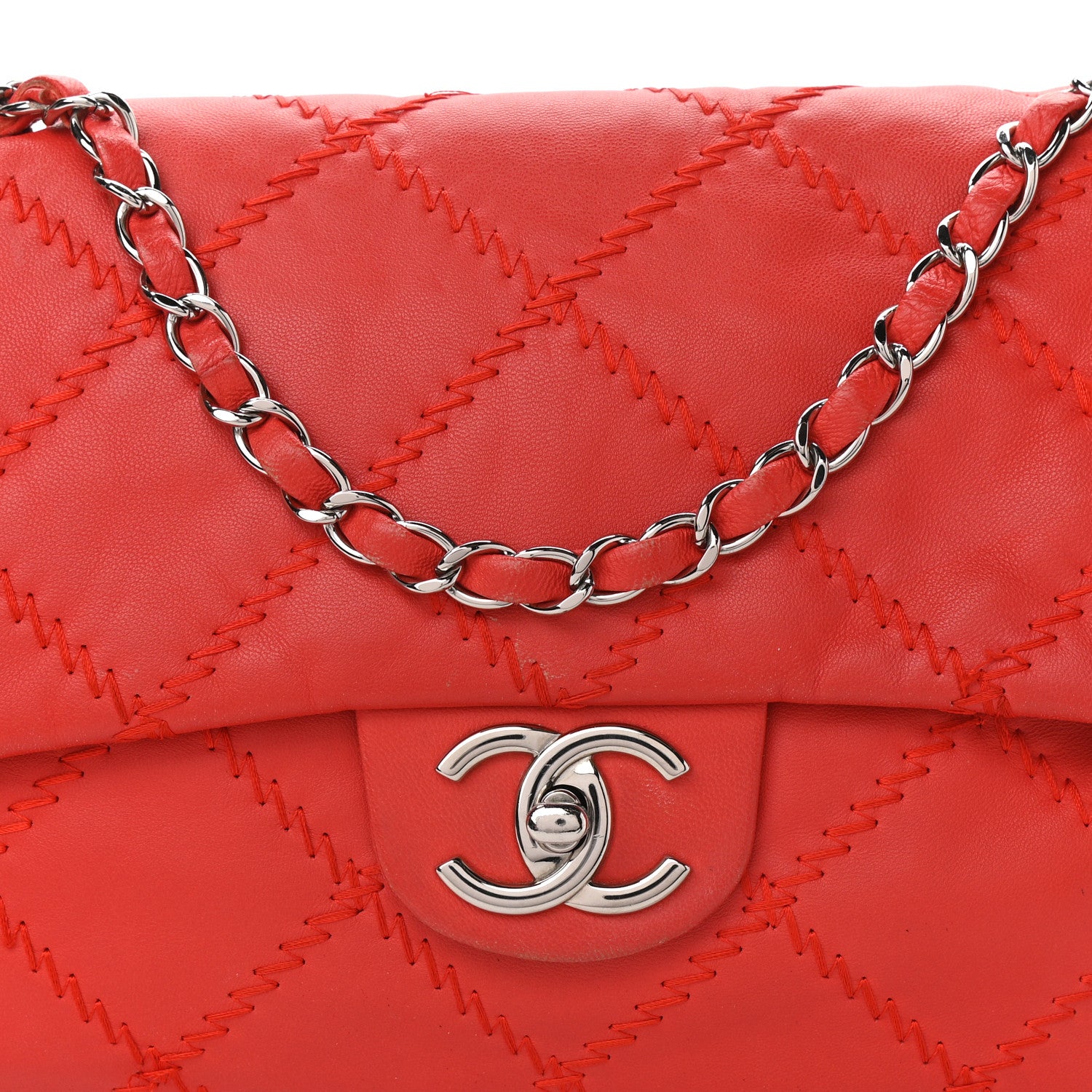 Chanel Lambskin Ultimate Stitch Maxi Flap Red 8 of 16