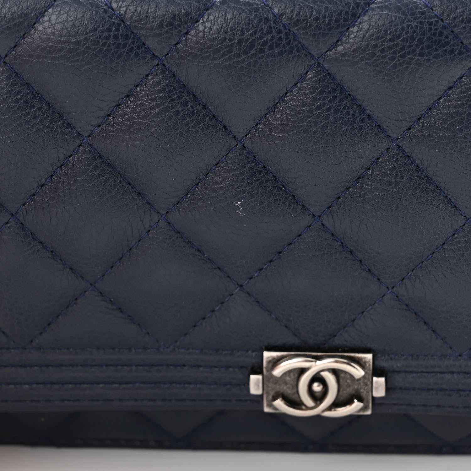 Chanel Caviar Quilted Boy Wallet On Chain WOC Navy 15 of 15