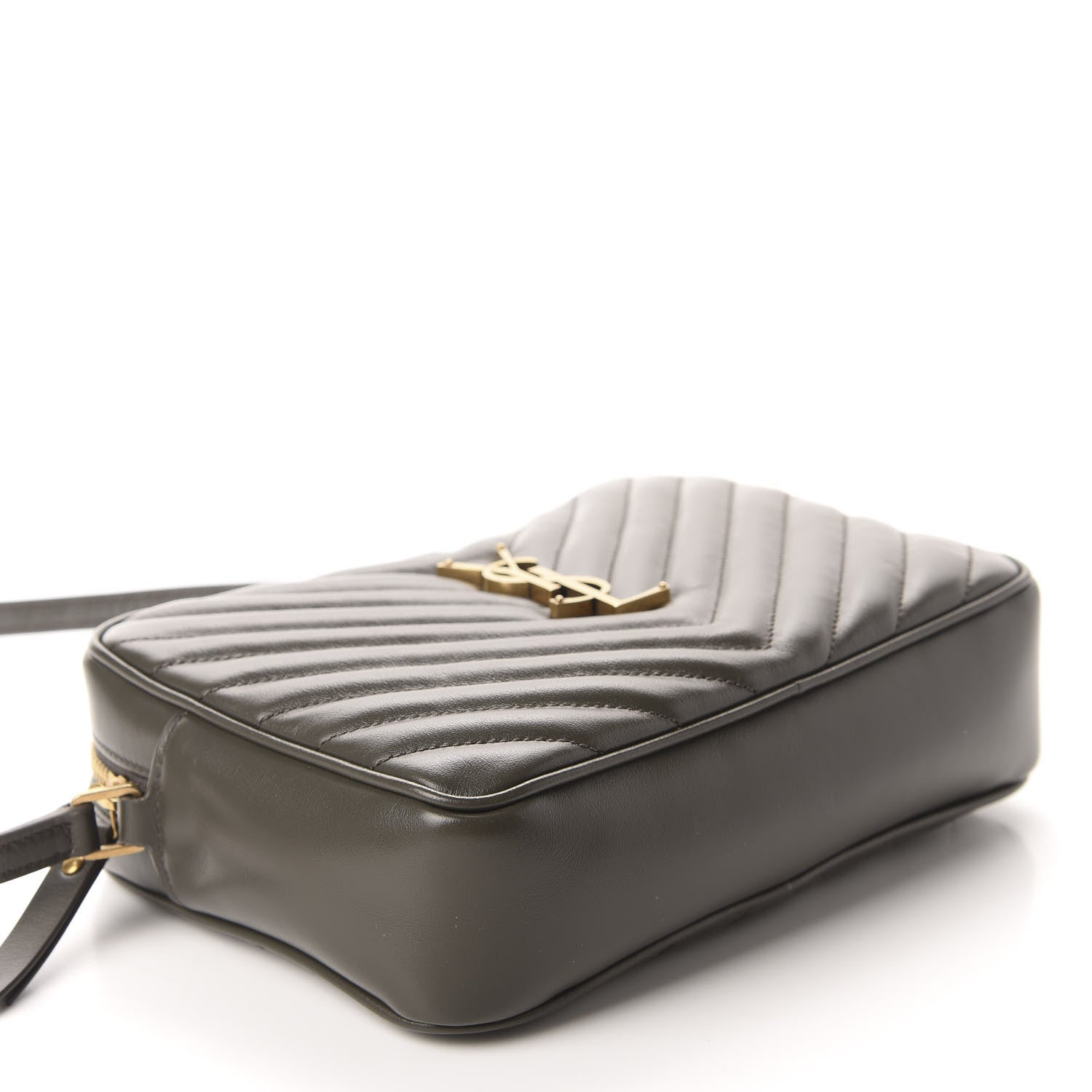 Saint Laurent Calfskin Matelasse Monogram Lou Camera Bag Sea Pebble 4 of 10