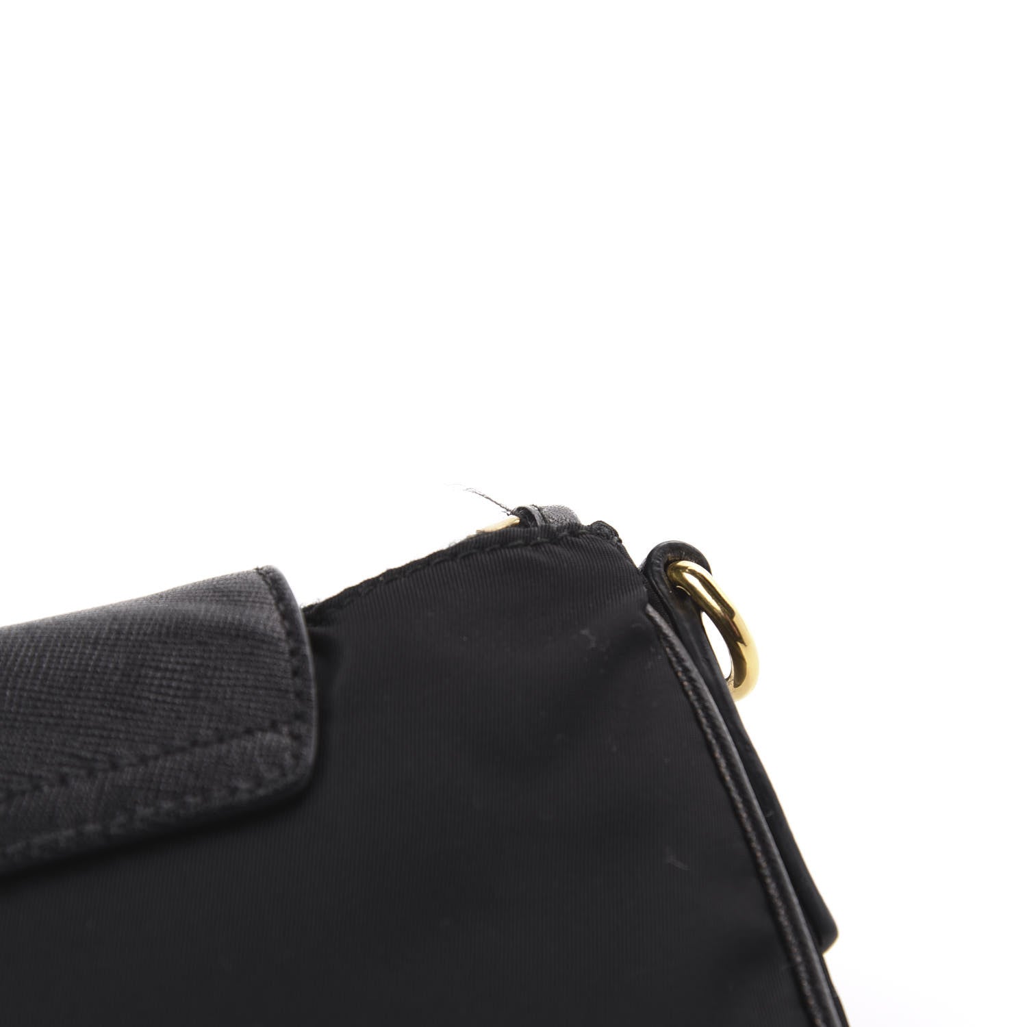 Prada Tessuto Nylon Saffiano Crossbody Bag Black 8 of 11