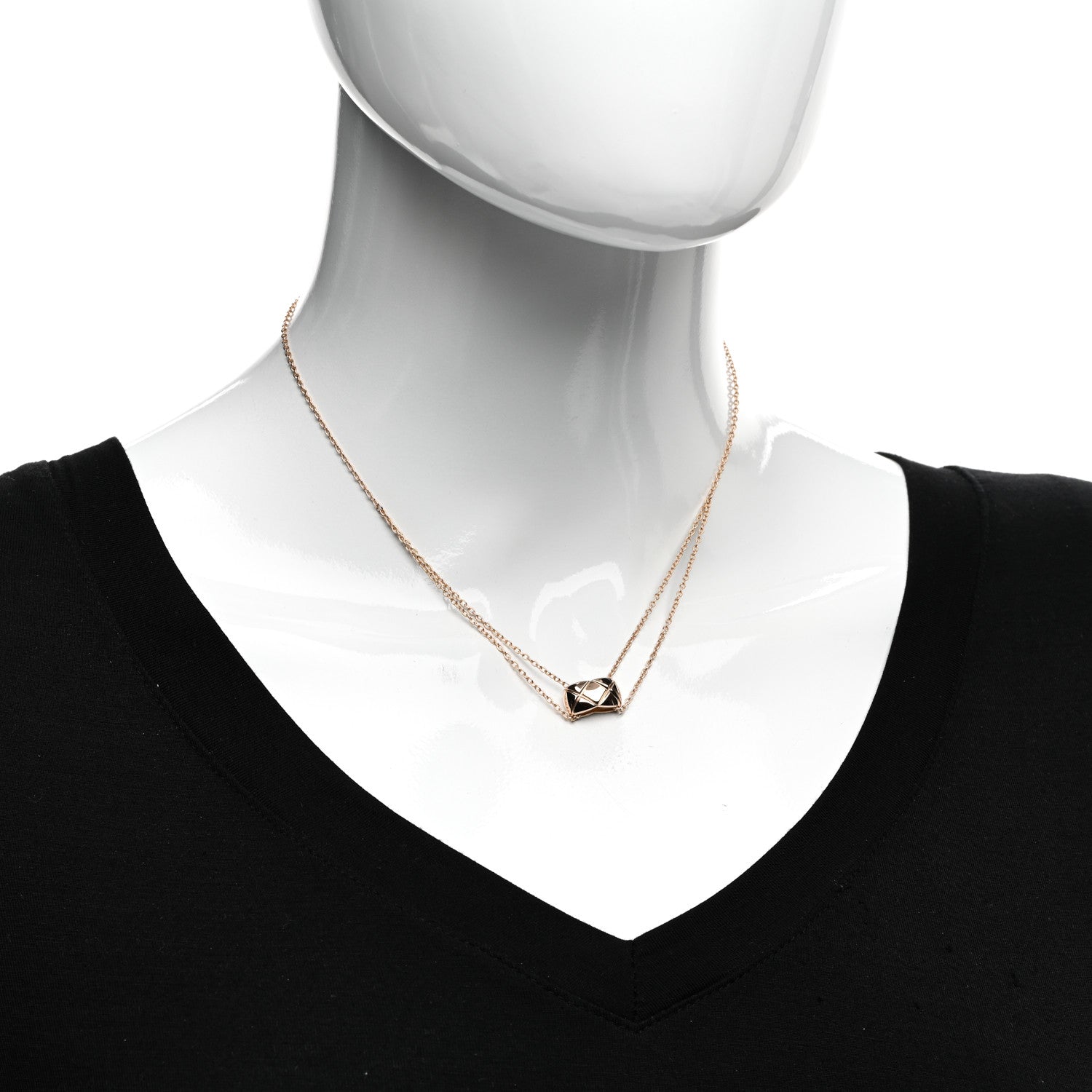 Chanel 18K Beige Gold Coco Crush Pendant Necklace 2 of 4