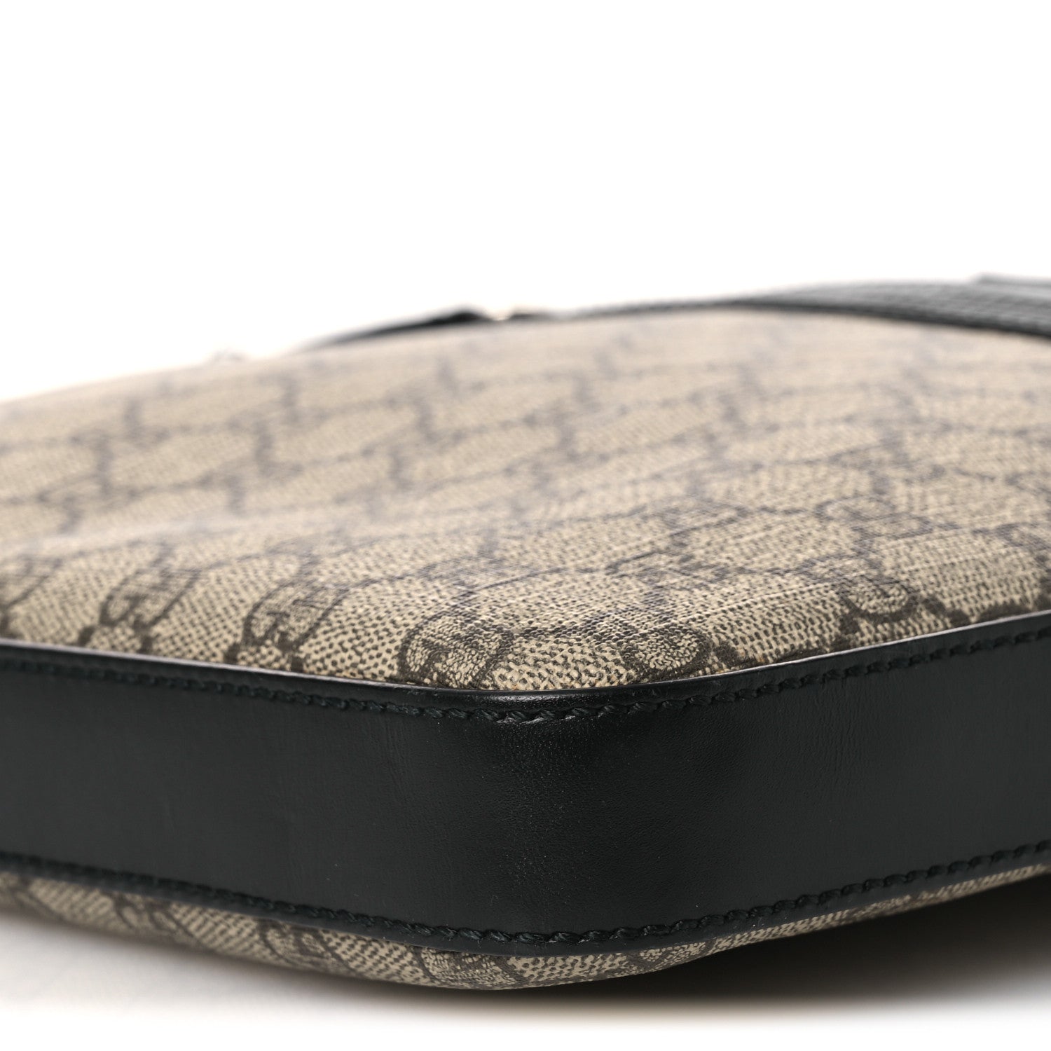 Gucci GG Supreme Monogram Flat Messenger Bag Black 9 of 13