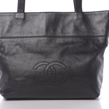 Chanel Lambskin CC Stitched Tote Black 8 of 16
