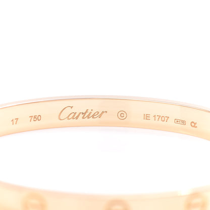 Cartier 18K Yellow Gold LOVE Bracelet 17 4 of 4