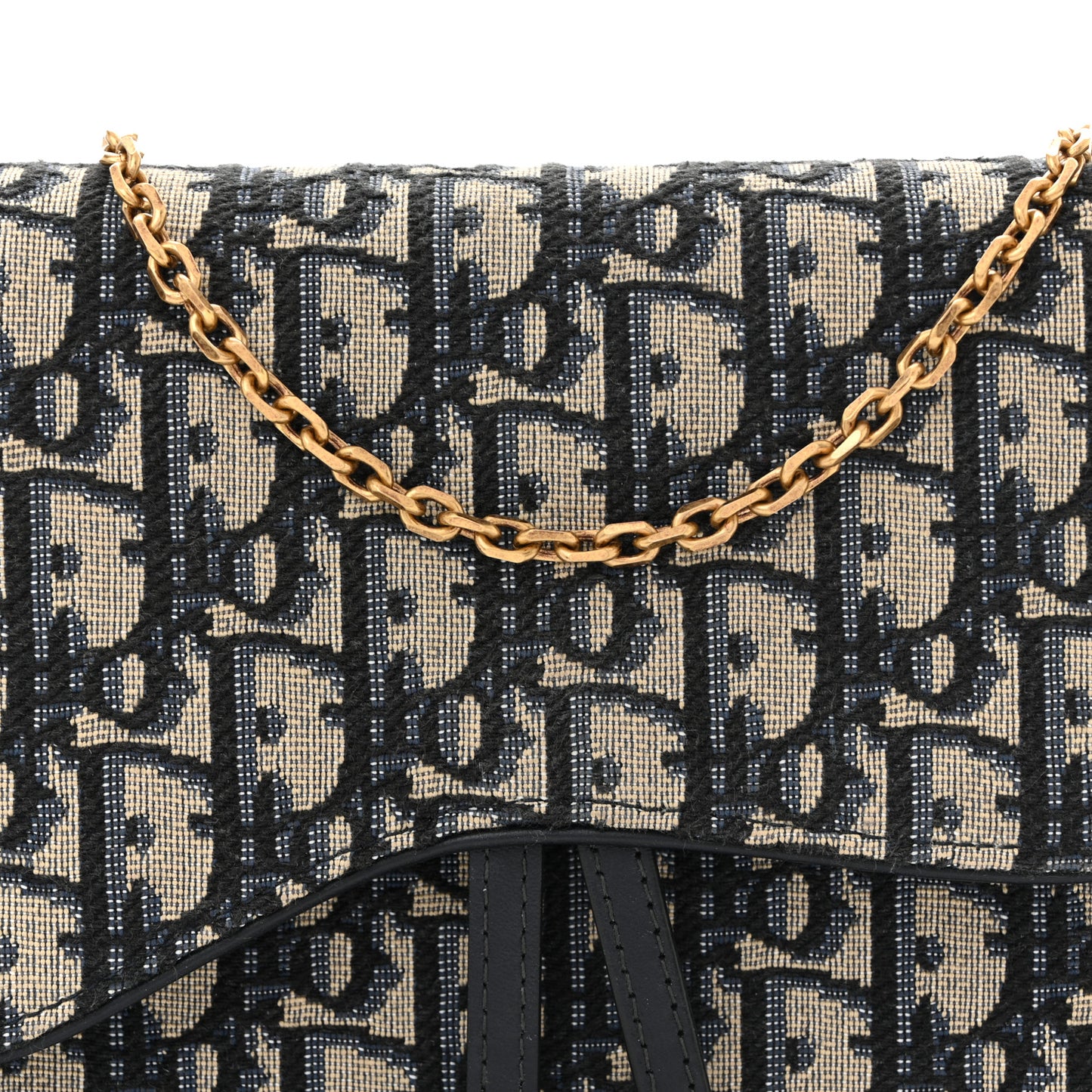 Oblique Saddle Chain Pouch Blue