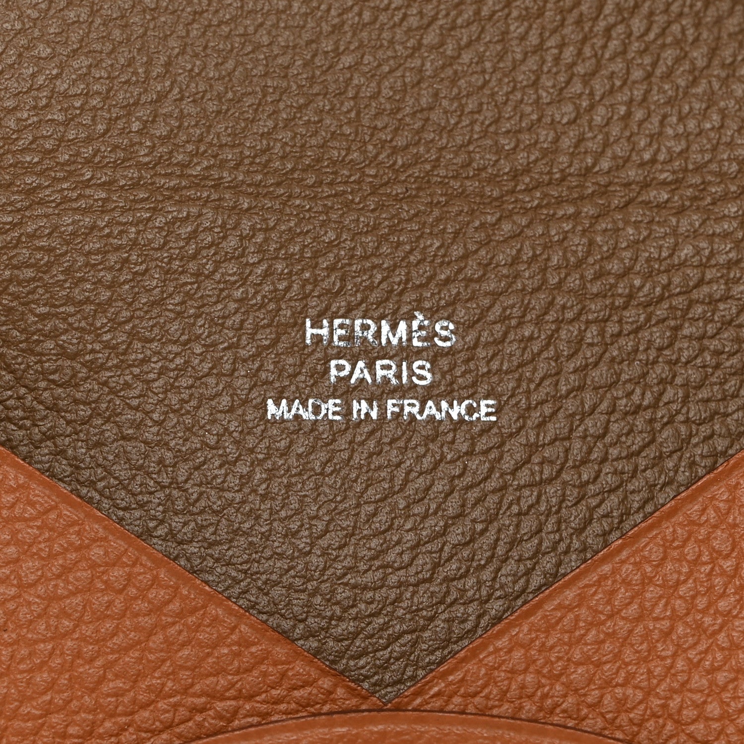 Hermes Evercolor Calvi Card Case Gold Etoupe 6 of 8