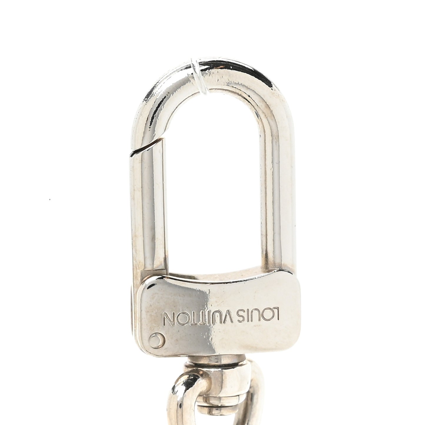 LV Facettes Bag Charm Key Holder Silver