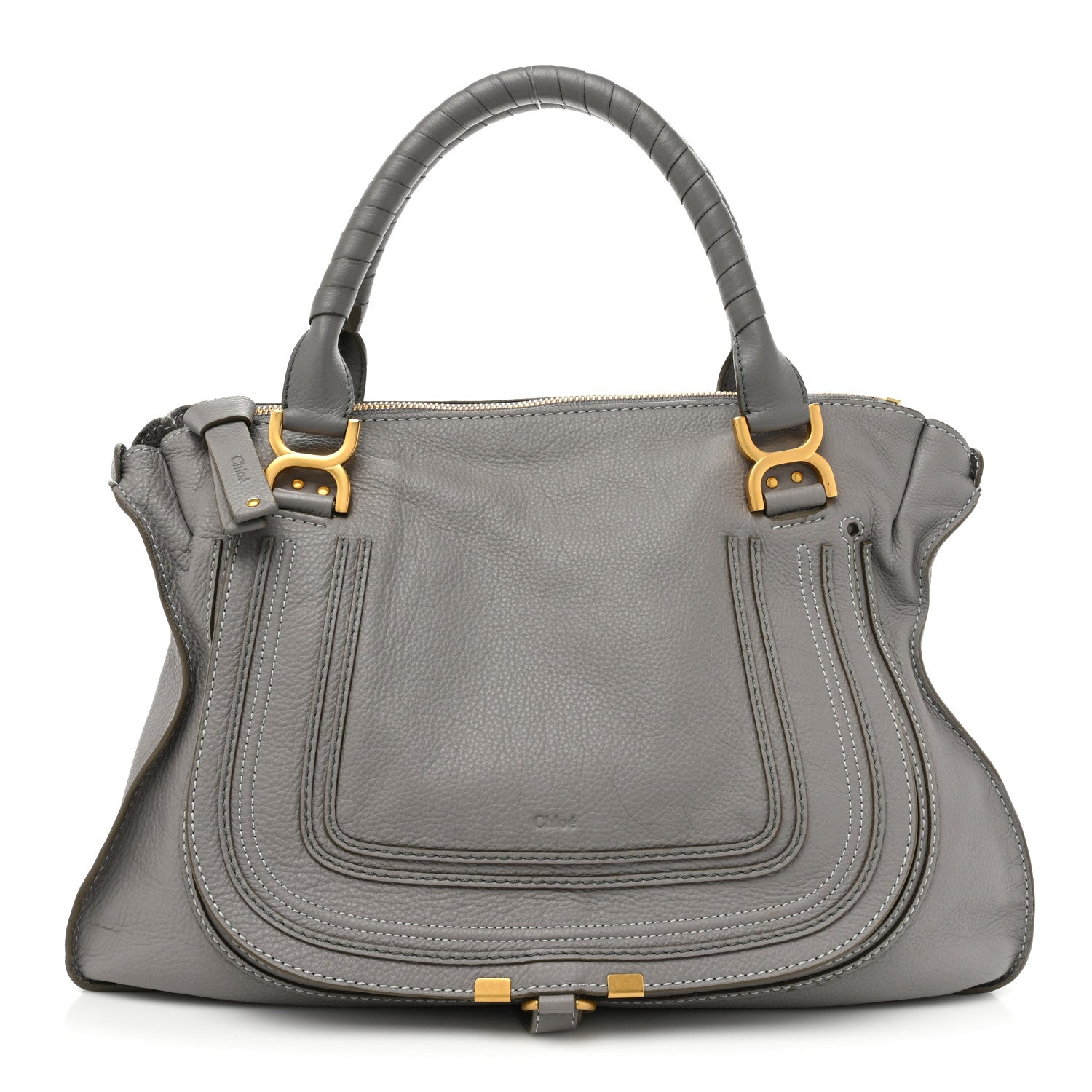 Chloe Calfskin Large Marcie Satchel Cashmere Grey 1 of 16