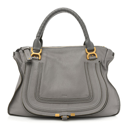 Chloe Calfskin Large Marcie Satchel Cashmere Grey 1 of 16
