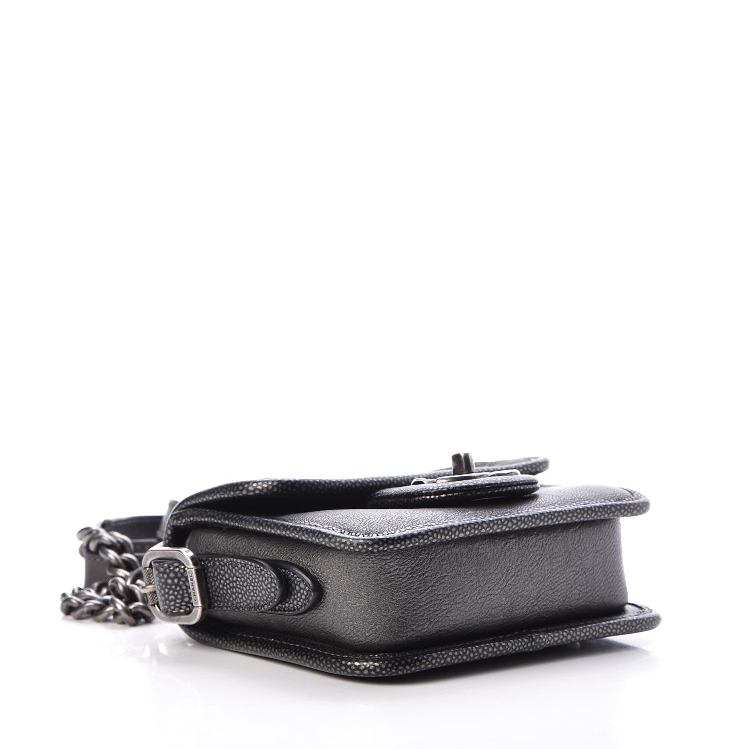 Chanel Iridescent Calfskin Mini Back To School Crossbody Flap Anthracite 5 of 8