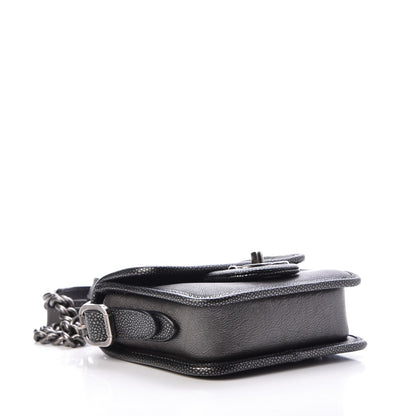 Chanel Iridescent Calfskin Mini Back To School Crossbody Flap Anthracite 5 of 8