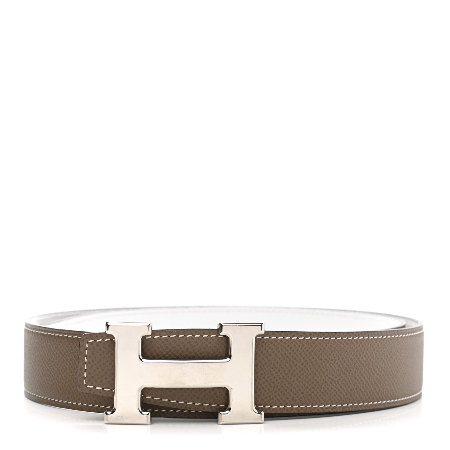 Epsom 32mm H Belt 80 Etoupe White