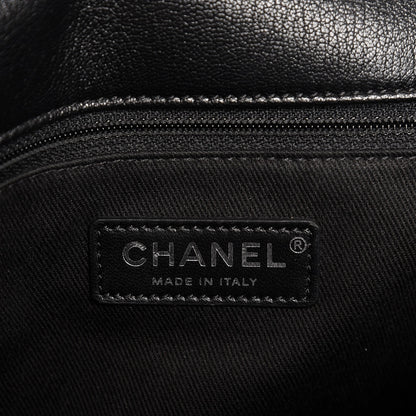 Chanel Metallic Goatskin Quilted Large City Rock Flap Black 6 of 7