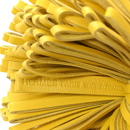 Hermes Lambskin Carmen Tassel Key Holder Jaune De Naples 4 of 4