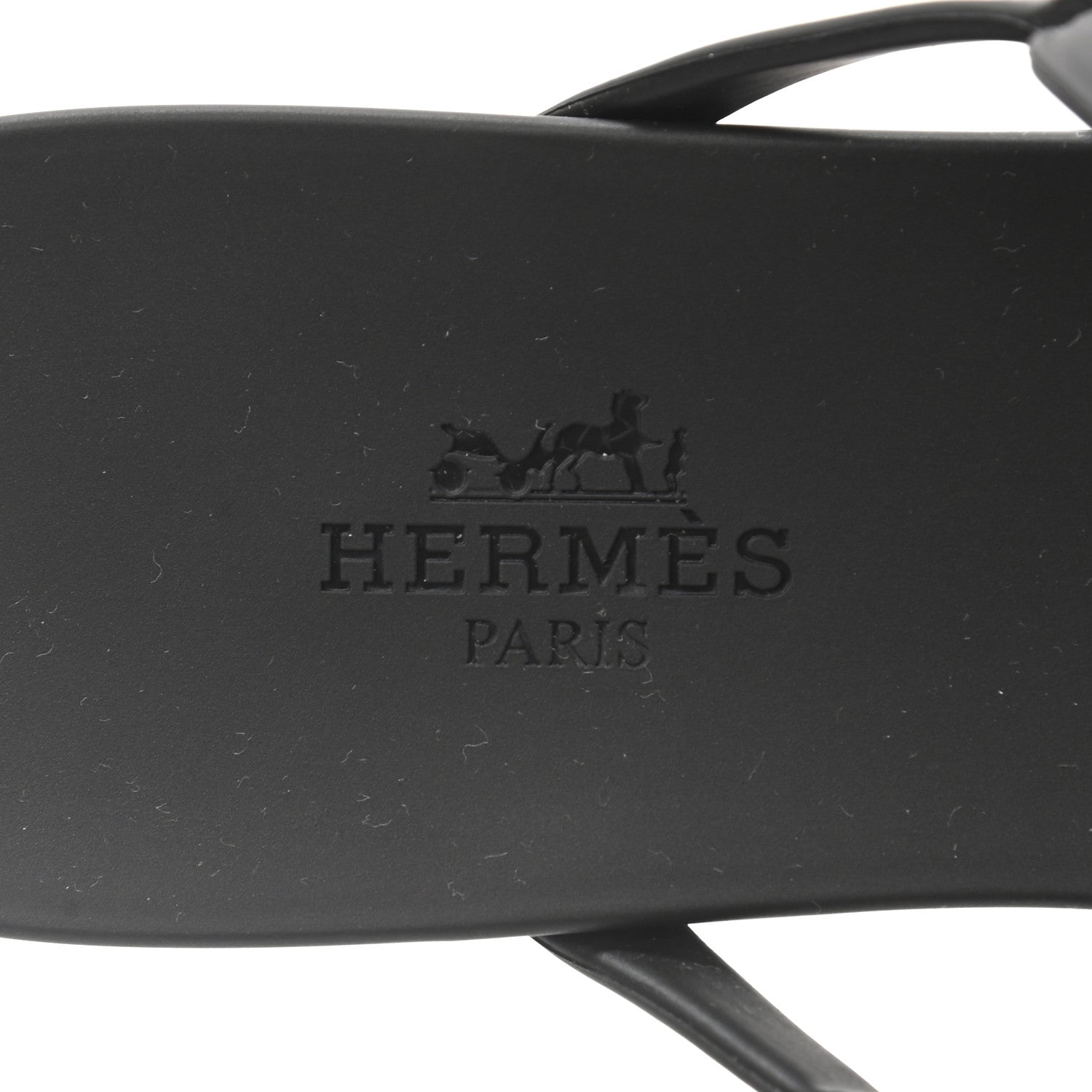Hermes Rubber Womens Egerie Sandals 37 Black 7 of 8