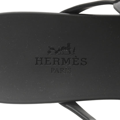 Hermes Rubber Womens Egerie Sandals 37 Black 7 of 8