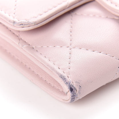 Chanel Lambskin Quilted Card Holder Light Pink 10 of 13