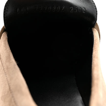 Hermes Suede Goatskin Womens Destin Loafers 40 Beige Sable 9 of 10