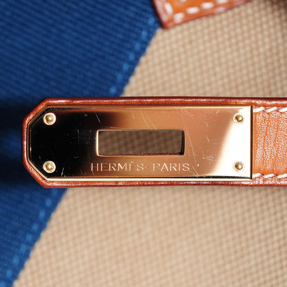Hermes Toile Natural Barenia Flag Birkin 35 19 of 30