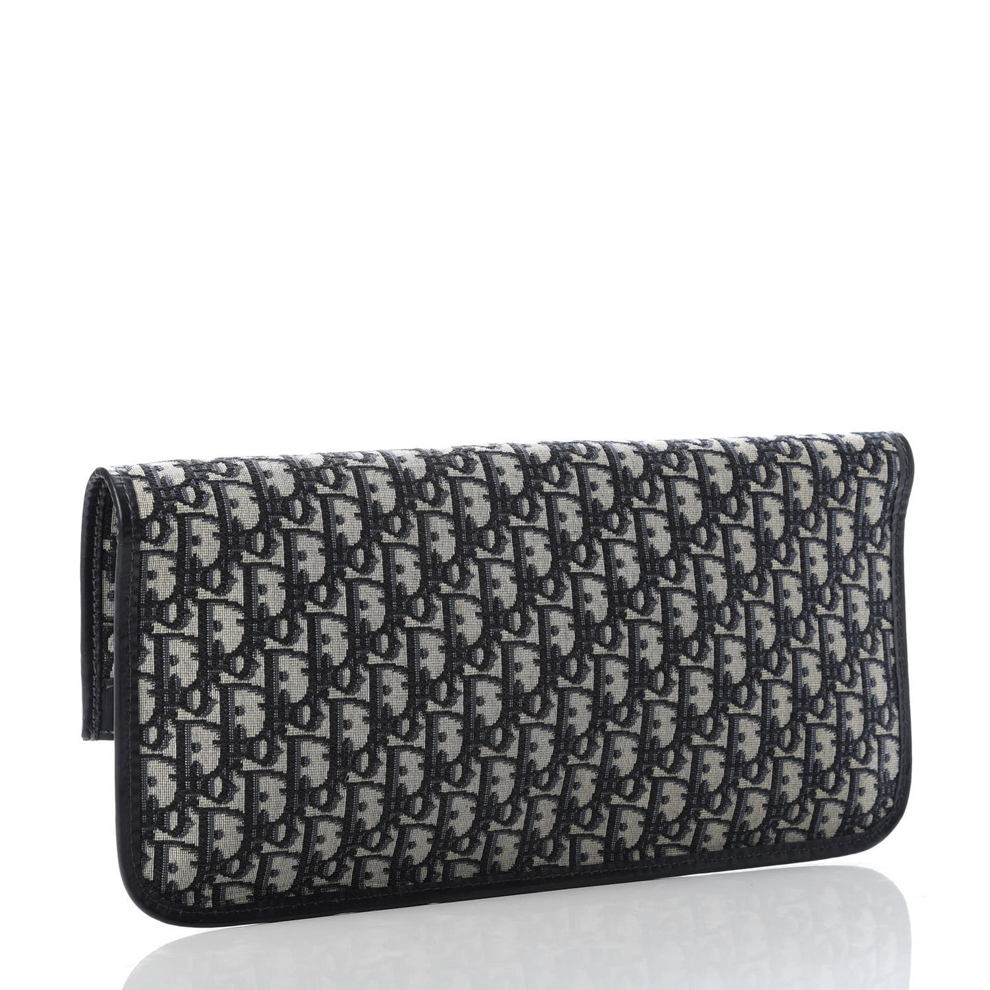 Oblique Fold Over Clutch Blue