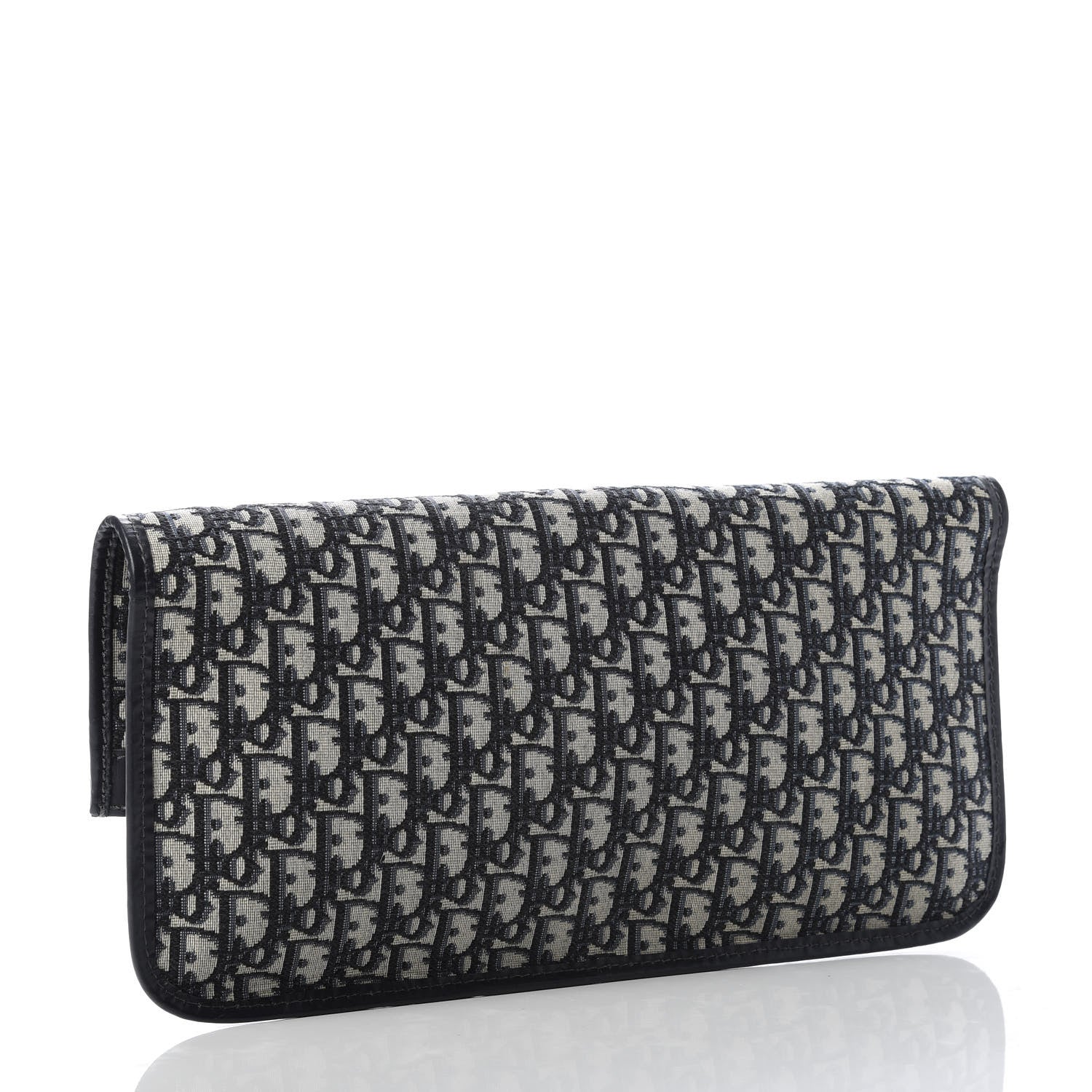 Christian Dior Oblique Fold Over Clutch Blue 3 of 8